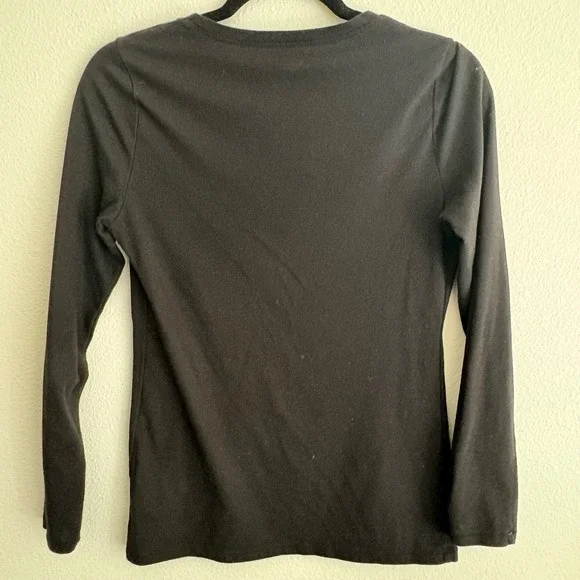 No Boundaries Black Long Sleeve Top Womens M Casual Everyday Basic - Picture 8 of 10